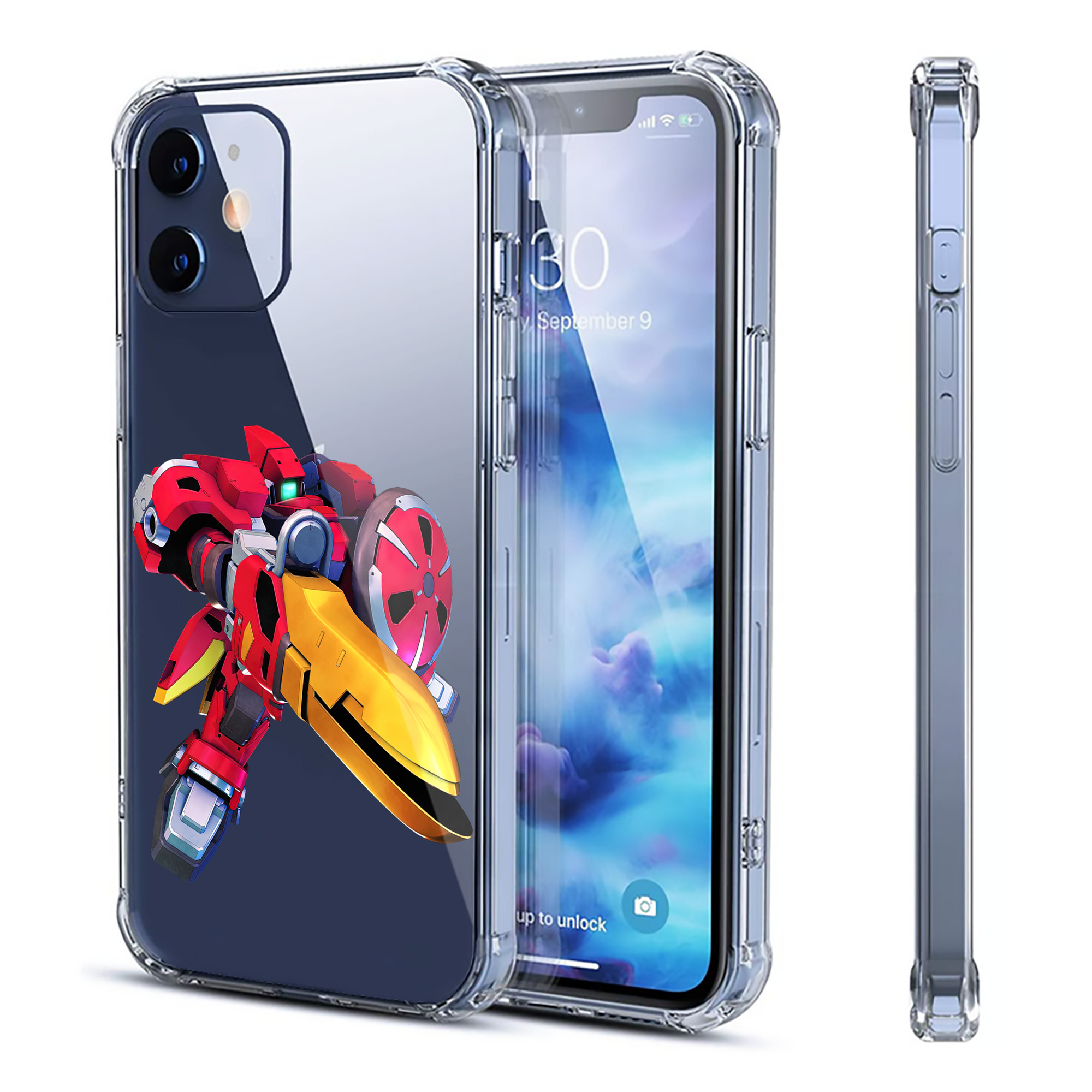 （画像用） 機動戦士ガンダム Mobile Suit Gundam 【iPhone 12シリーズ対応】透明スマホケース（クリアソフトケース）